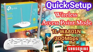 How to Setup TPLink TLWA801N 300Mbps Wireless Access Point  UrduHindi [upl. by Eirac]