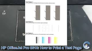 HP Officejet Pro 8610 How to Print a Quality Test PageReport [upl. by Steiner456]