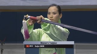 1st Taolu World Cup  Suijin Chen HKG  Womens Taijijian  1st Place [upl. by Katz]