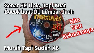 Senar PE Under 50K Tipis Tapi Kuat dan Sudah X8 [upl. by Geminius]