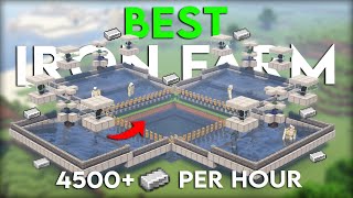 NEW Minecraft 119 IRON FARM TUTORIAL  4500 Iron Per Hour  BEST DESIGN [upl. by Mccomb735]