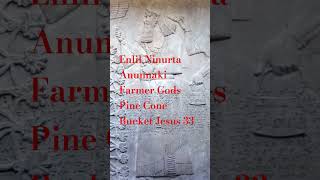 Enlil Ninurta Anunnaki Farmer Gods Pineal Cone Bucket Jesus 33 anunnaki enlil god jesus pineal [upl. by Ladnor482]