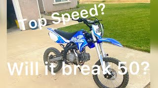 Apollo Rfz 125cc dirtbike Top Speed run [upl. by Ttoile]