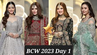 Dure fishan Neelum Muneer Rabeeca Khan amp Kashees at Hum Bridal Couture Week 2023 Day 1 [upl. by Nylzaj195]