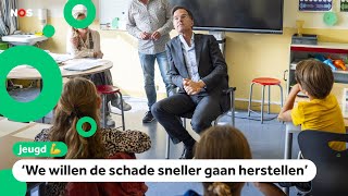 Kinderen in Groningen praten met premier Rutte over aardbevingen [upl. by Eednarb]