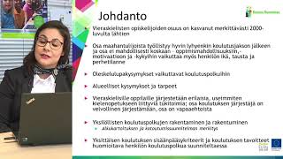 Maahanmuuttajien koulutuspolut webinaari [upl. by Awram]