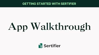 Sertifier App Walkthrough  Sending Digital Certificates and Badges Tutorial [upl. by Schreib]