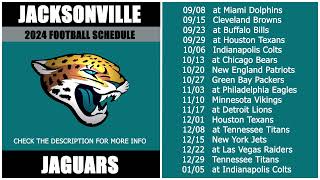 2024 Jacksonville Jaguars Football Schedule [upl. by Roeser303]