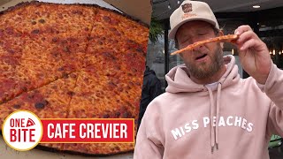 Barstool Pizza Review  Cafe Crevier Denville NJ [upl. by Yesac]