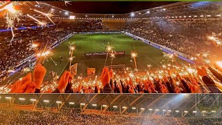 Dynamo Dresden fans wishing everyone happy holidays after their match against Unterhaching [upl. by Elwaine]