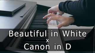 Beautiful in White x Canon in D Piano Cover by Riyandi Kusuma [upl. by Francie473]