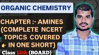 ORGANIC CHEMISTRY AMINESCOMPLETE NCERT CHAPTER OF AMINESCLASS 12THBOARD EXAM 12THNAME REACTION [upl. by Nnyleahs]