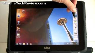 Fujitsu Stylistic Q550 Windows 7 Tablet Review [upl. by Nahgen654]