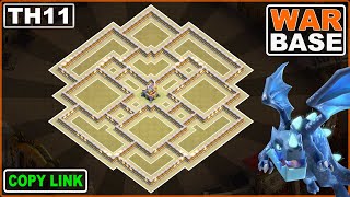 NEW TH11 War Base Copy Link  Anti 3 star Town Hall 11 Base Design [upl. by Llabmik]