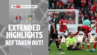 REF TAKEN OUT  Charlton Athletic v Wrexham extended highlights [upl. by Laura]