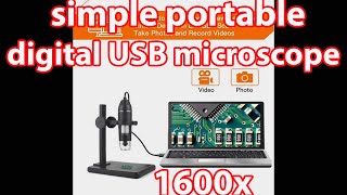 simplest portable digital usb microscope 1600x [upl. by Aneehsirk]