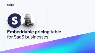 Introducing the embeddable pricing table for SaaS businesses [upl. by Nnaxor]