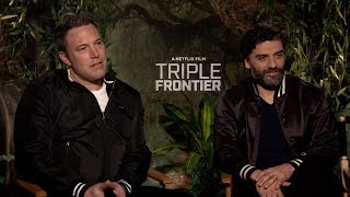 TRIPLE FRONTIER Interviews Ben Affleck Charlie Hunnam Oscar Isaac and cast [upl. by Love660]