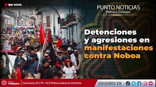 🔴 EnVIVO  Detenciones y agresiones en manifestaciones contra Noboa [upl. by Balas]