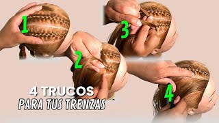 4 Trucos para hacer TRENZAS BIEN PEGADAS  BOXEADORAS Técnica Profesional [upl. by Diver]