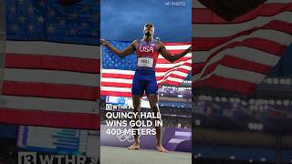 Quincy Halls thriller in 400meters to win gold for USA  Via AP [upl. by Winnie]