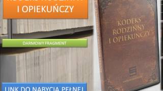 KODEKS RODZINNY I OPIEKUŃCZY MP3  DO SŁUCHANIA  KRIO  Audiobook [upl. by Ratha]