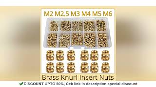 ✔️M2 M25 M3 M4 M5 M6 Brass Heat Set Insert Nut Hot Melt Nutinsert Thread Knurled Double Twill Embe [upl. by Amapuna874]