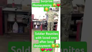 Soldier Reunites with Loved Ones After Long Deployment Surprise Homecoming😅❤️SoldierHomecoming [upl. by Nerissa]