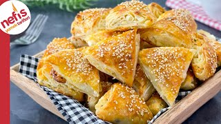 SADECE 3 YUFKAYLA 👌🏻 5 Dakikada Fırına Atmalık Üçgen Börek 😋 [upl. by Ojillek]