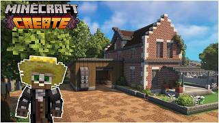 Building a CHICKEN farm amp FARMHOUSE Minecraft Create Mod [upl. by Annabella]