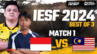 INDONESIA vs MALAYSIA  MATCH 1  GROUP STAGE  IESF ASIA REGIONAL QUALIFIERS 2024 [upl. by Atinus184]