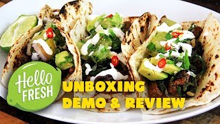 HelloFresh Unboxing Demo amp Review  Southwestern Steak Tacos  CarnalDish [upl. by Sola]