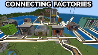 CONNECTING THE FACTORIES in Minecraft Bedrock Survival Ep 46 [upl. by Llewen315]