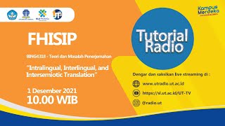 Intralingual Interlingual and Intersemiotic Translation  BING4318 Teori amp Masalah Penerjemahan [upl. by Nolat135]