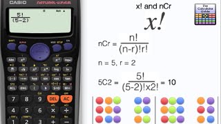 How To Use nCr On A Calculator  Factorial Function x Casio fx83GT fx85GT fx300ES [upl. by Ateekal]