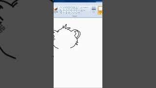 drawing lion MS PAINT DRAWING part 2 [upl. by Sajovich]