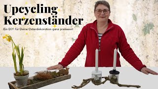 Kerzenständer DIY  Upcycling aus Altglas zum Kerzenhalter [upl. by Colpin283]