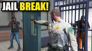 HOW TO BREAK SOMEONE OUT OF JAIL POLICE STATION HEIST  GTA 5 THUG LIFE 550 [upl. by Naitsyrk]