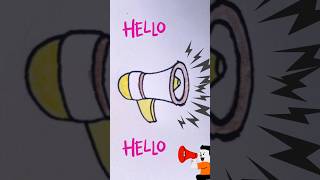 Megaphone 📣 drawing shorts drawingtutorials art doodleart kidsartpainting trendingshorts [upl. by Atnom548]