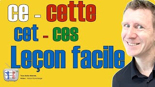 CE  CETTE  CES Leçon en français facile  adjectifs démonstratifs en français [upl. by Feetal]