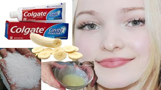 Mix banana and toothpaste Skin whitening recipe skincare [upl. by Kaliope737]