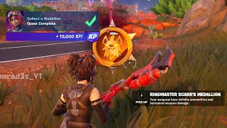 How to EASILY Collect a Medallion Fortnite locations Chapter 5 Season 3 [upl. by Oirevlis961]