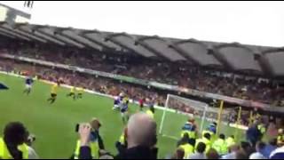 Watford 31 Leicester Away Fans Reaction Penalty Save and Goal [upl. by Ardel908]