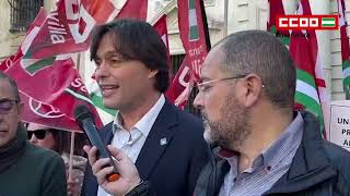 Manifestación de CCOO en Sevilla por el incumplimiento de los acuerdos firmados en UNIVERSIDAD [upl. by Tamiko]