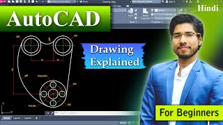 AutoCAD Tutorial for Beginners EXPLAINED in Hindi  Drawing Practice  Mechanical Civil Arch [upl. by Travus334]