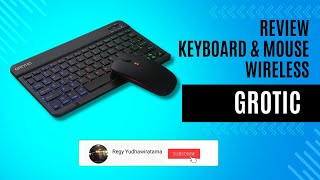 Review Keyboard amp Mouse Wireless Grotic [upl. by Ahker]