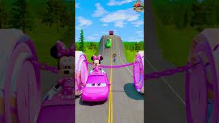 🚀Comical Cars🚗 amp Quirky Rides Tackle 2 Bollards Barbie🩷 and a Huge Chain in BeamNGdrive [upl. by Uphemia244]