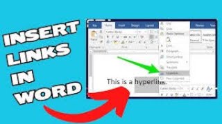 How to insert link in ms word [upl. by Sibyls827]