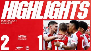 JESUS AND MARTINELLI SEAL COMEBACK WIN  HIGHLIGHTS  Arsenal vs Manchester United 21  US Tour [upl. by Enitsirk]