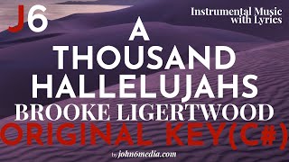 Brooke Ligertwood  A Thousand Hallelujahs Instrumental Music and Lyrics Original Key C [upl. by Nasar]